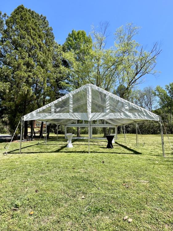 30'x30' Clear Top Gable End Tent