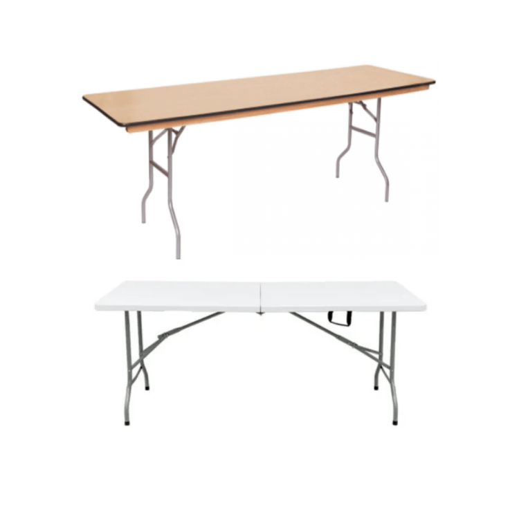 6' Rectangle Table (72 Wooden or Plastic)